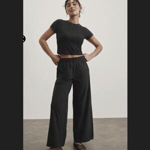 Beyond Yoga Easy Wide Leg Pants in Black